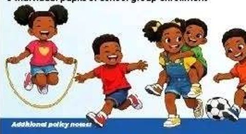 Illustration of children playing, from the Pupils Personal Accident Program flyer